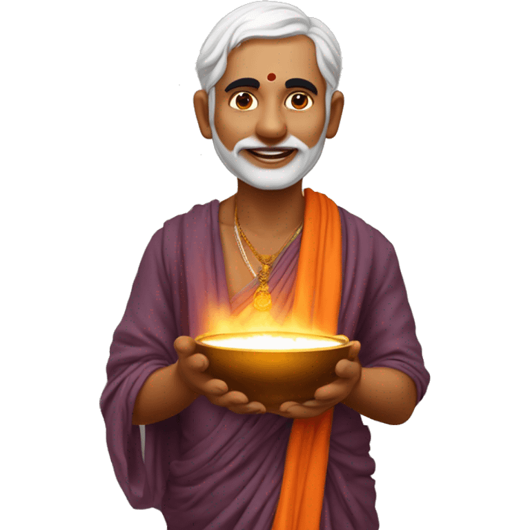 Hindu priest doing ganga aarti Varanasi  emoji