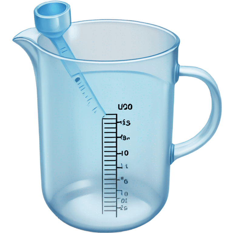 measuring cup completely filled with water emoji