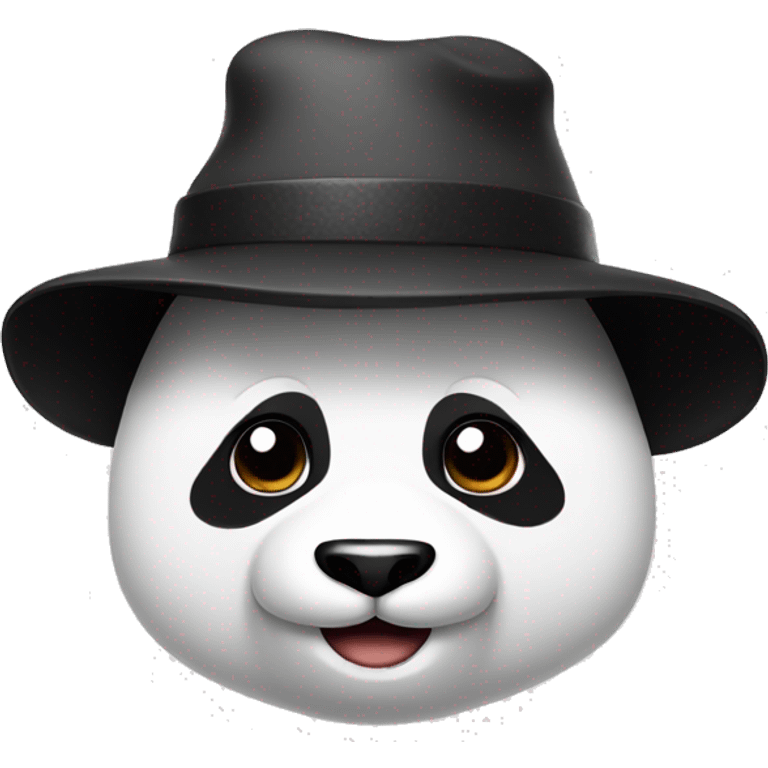 Panda with a hat emoji