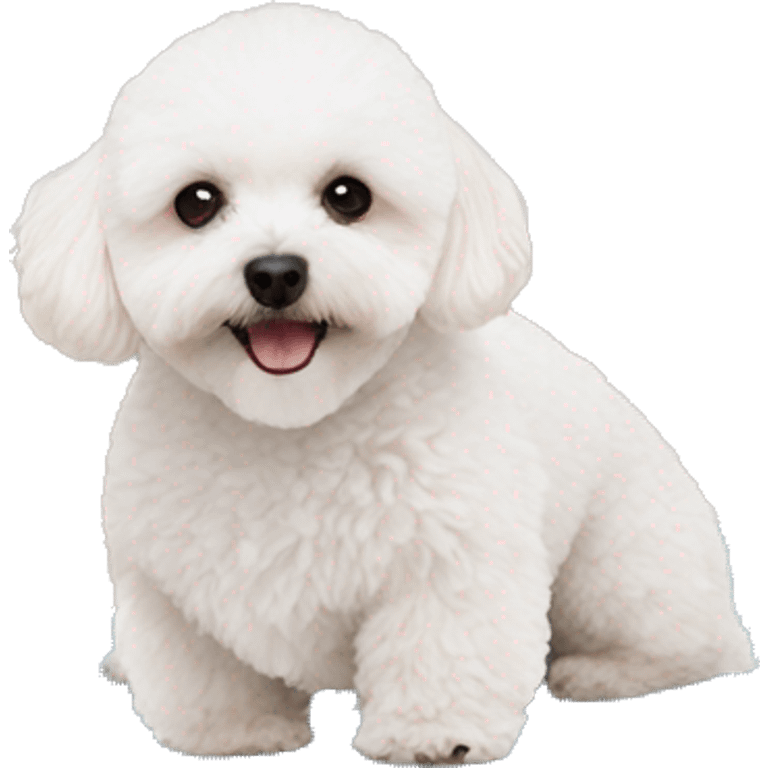 White maltipoo yoga mat emoji