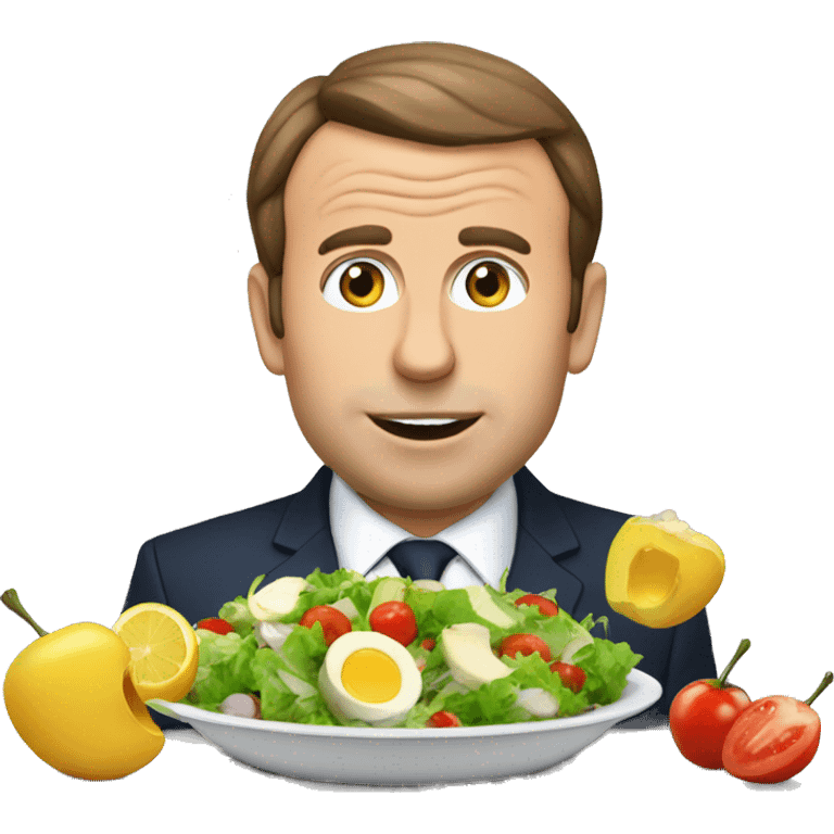 Macron qui mange de la salade  emoji