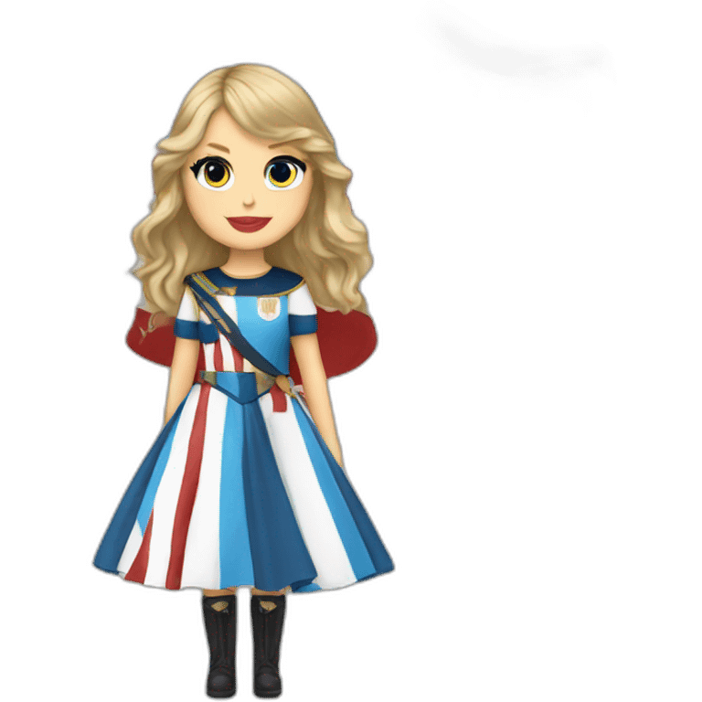 Taylor swift con la bandera argentina emoji