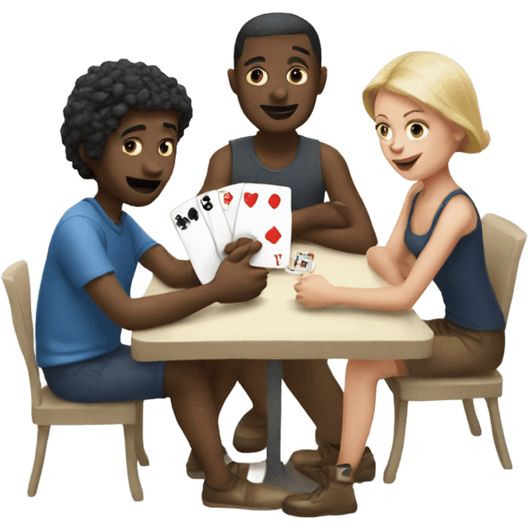 white people playing cards emoji