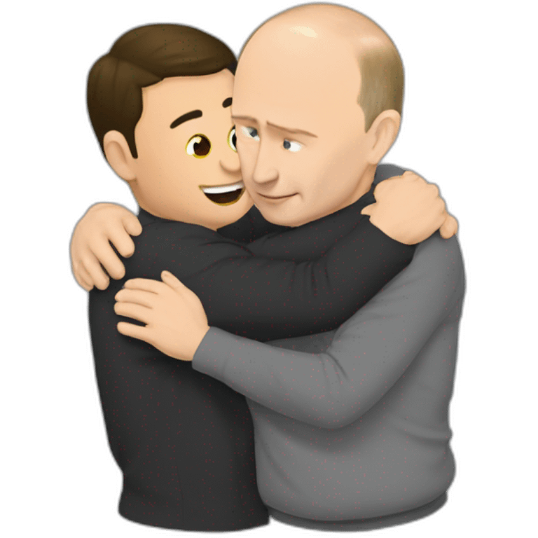 putin hugs zelensky emoji