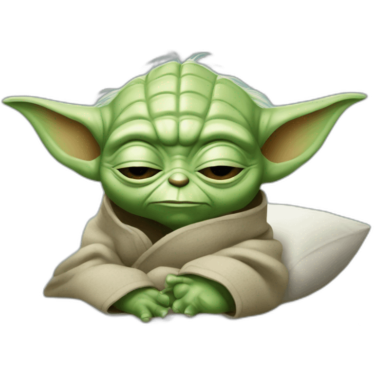 Yoda en train de dormir emoji