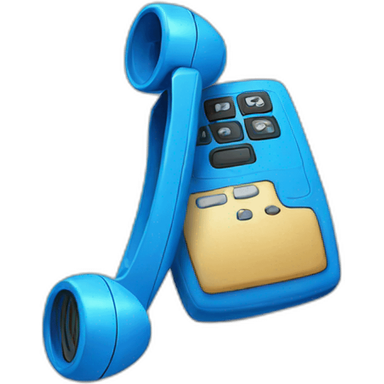 blue-phone emoji