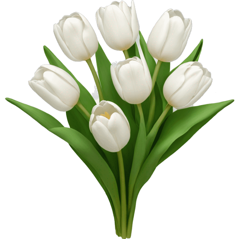 white tulip bouquet  emoji