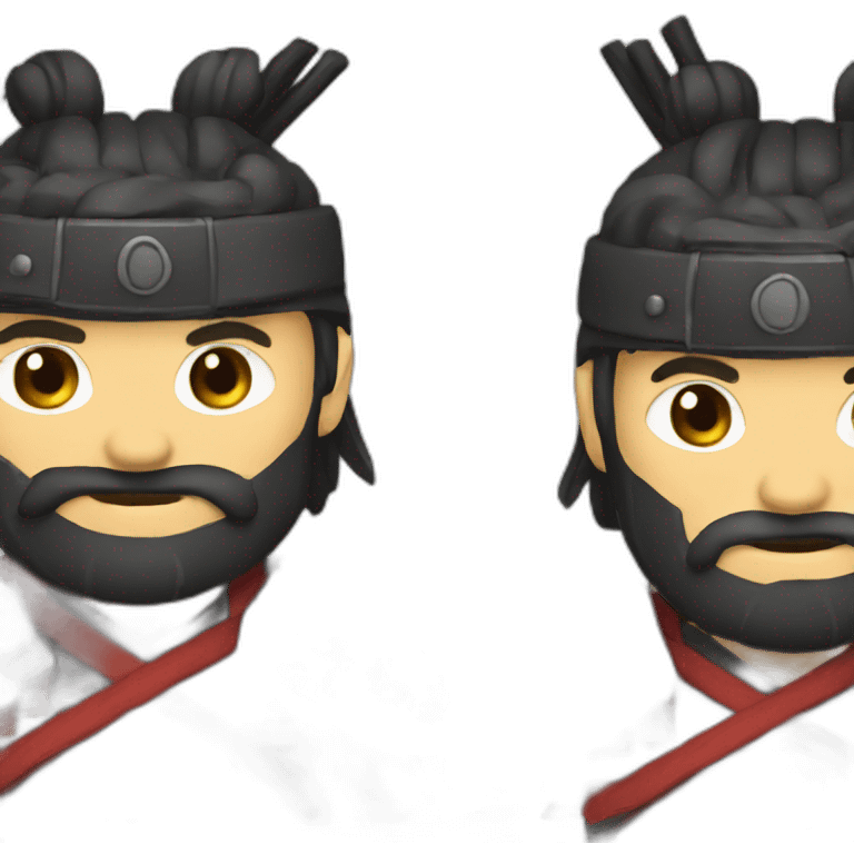 Samurai in atak emoji