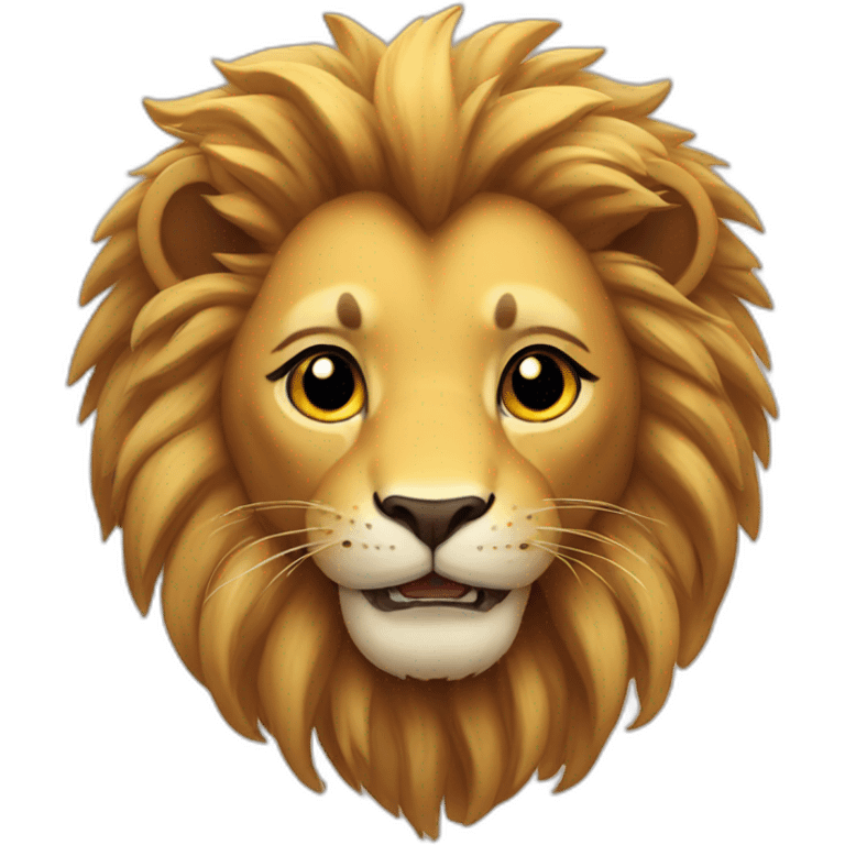 happy lion wings power emoji