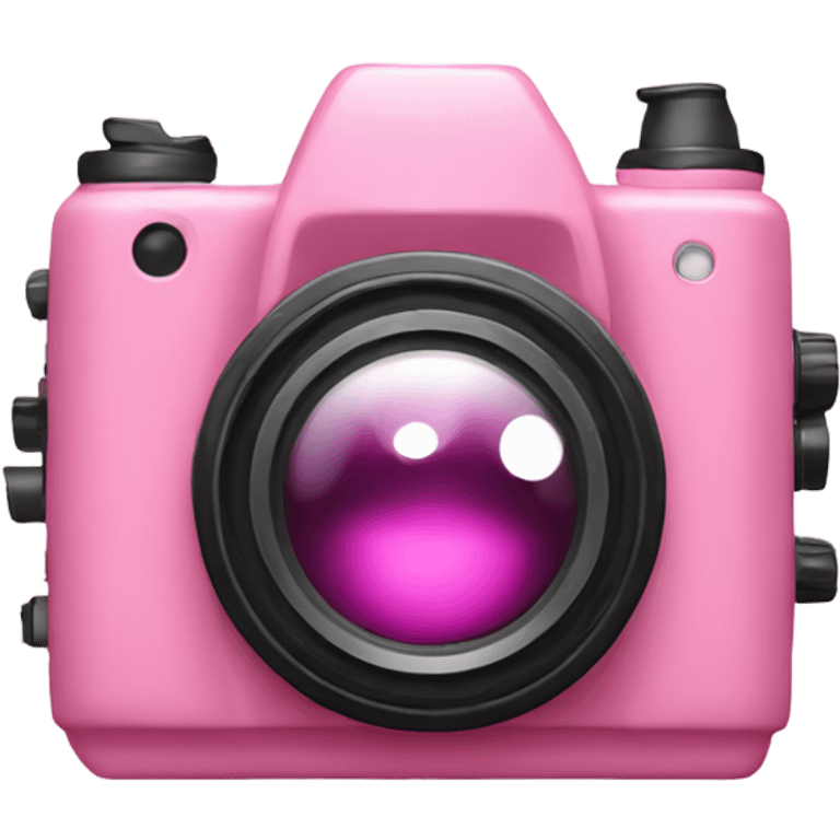 Pink cute camera  emoji