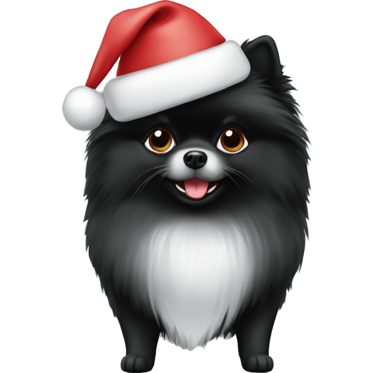 Black Pomerania and Christmas  emoji