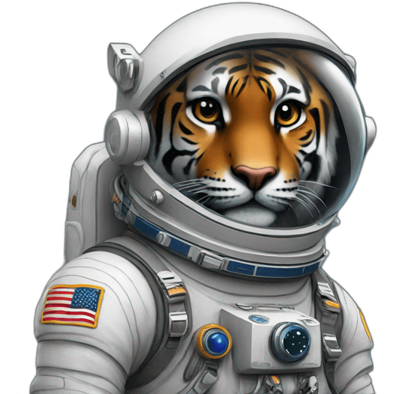 Astronaut Tiger emoji