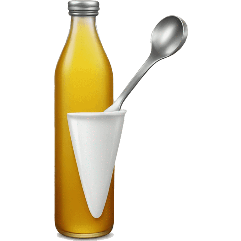 bottle of vinegar and a spoon emoji