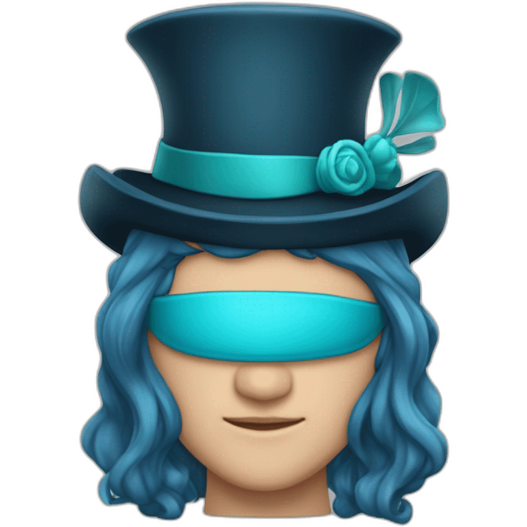 girly-dark-blue-haired-german-male-bard-wearing-turqoise-bards-hat emoji