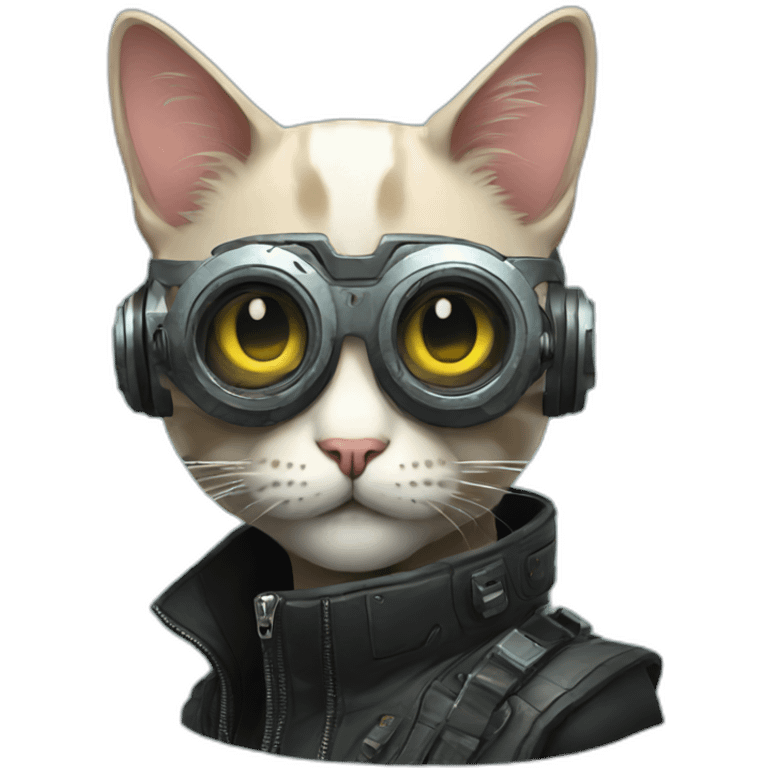 Cyberpunk cat emoji