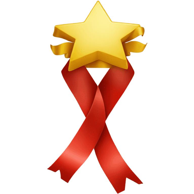 Red Award ribbon that says 2nd place  emoji