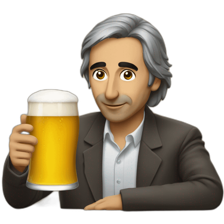 Zemmour qui boit une bière emoji