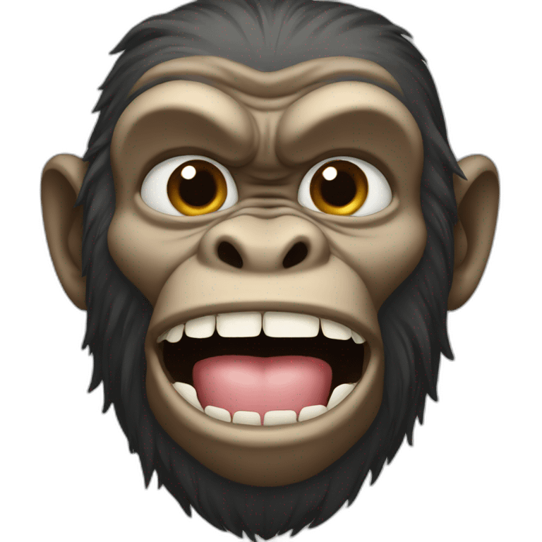 ape mouth closed emoji