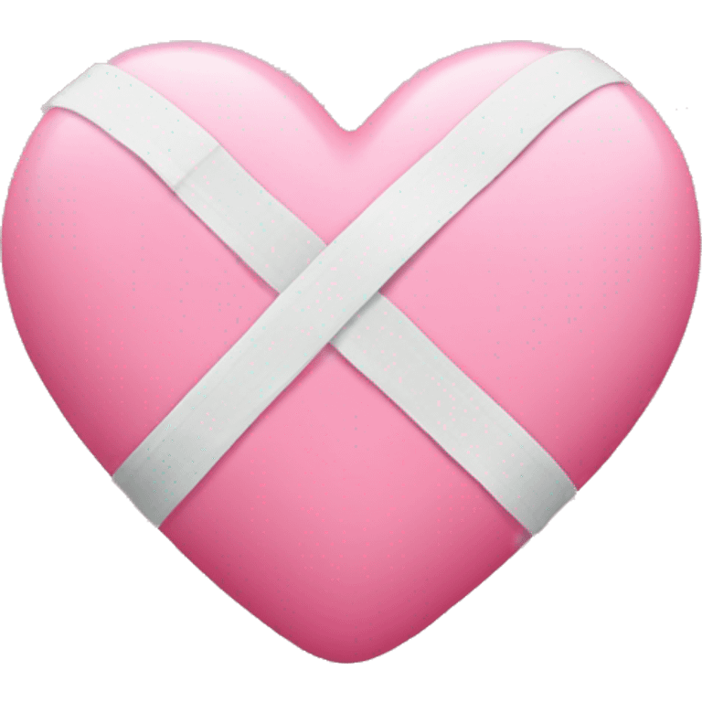 Pink heart with a bandage emoji