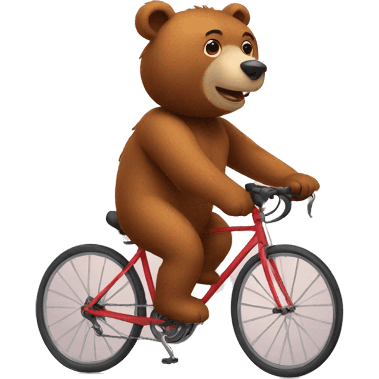 an emoji bear cycling emoji