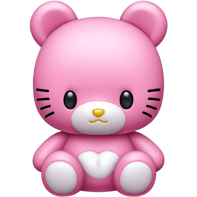 pink kawaii plush hello kitty bear emoji