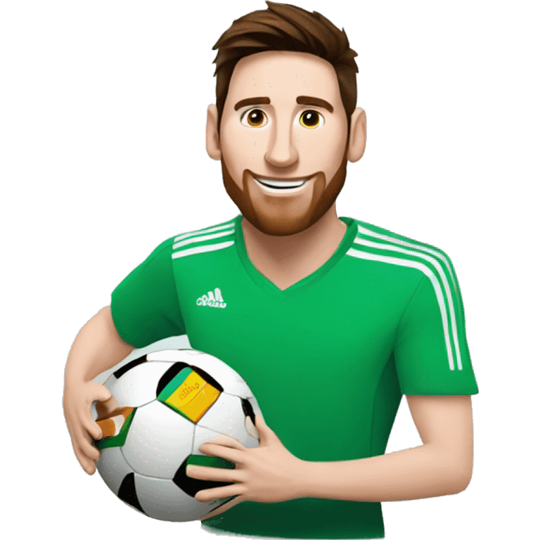 Messi with world cup emoji