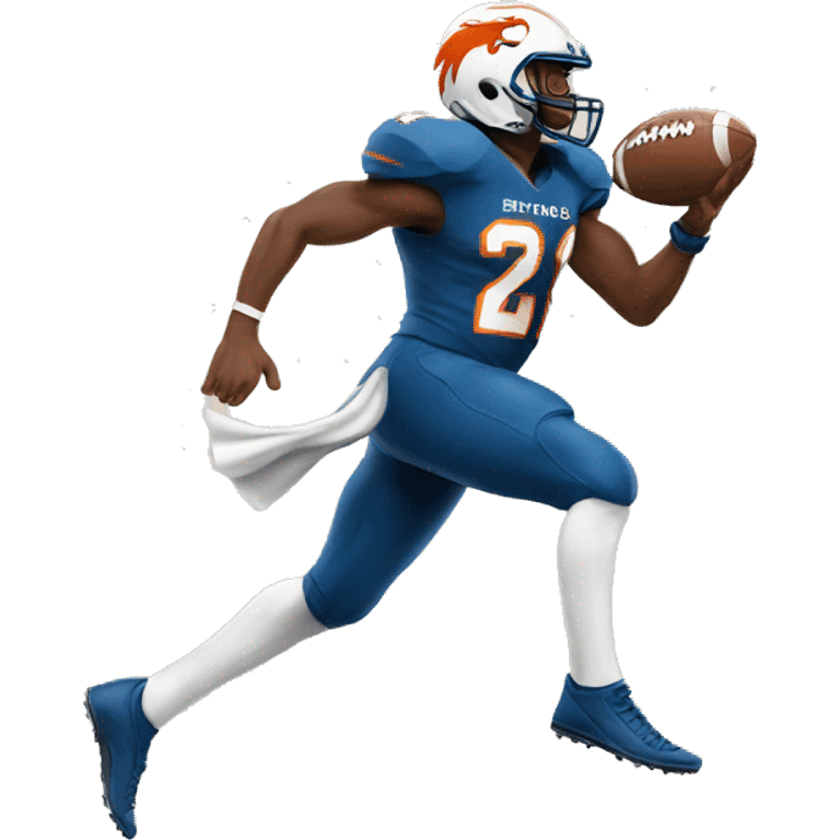 Bronco with a football emoji