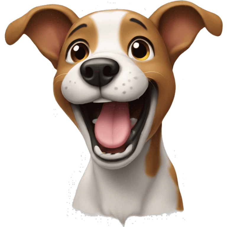 A.dog laughing emoji