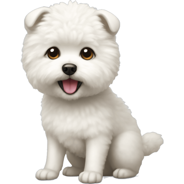 White Bichon that looks like a quokka emoji