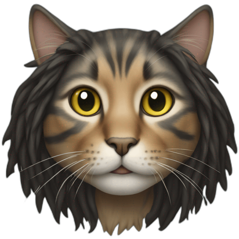 Cat that looks like Bob Marley emoji