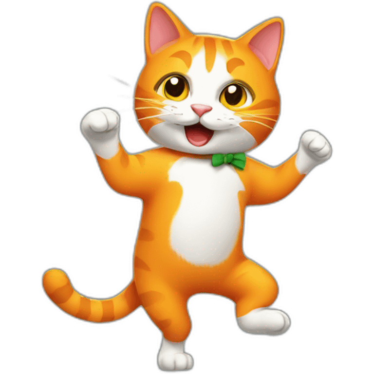 A orange Mexicano cat dancing emoji