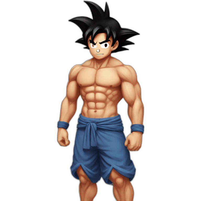 shirtless goku emoji