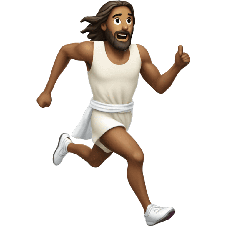 skipping sprint jesus emoji