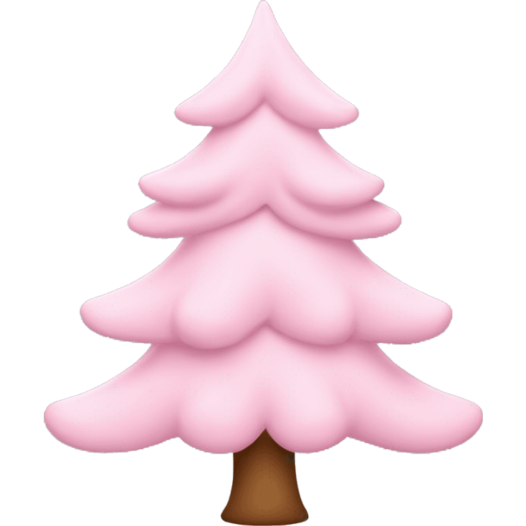 pastel pink christmas tree emoji