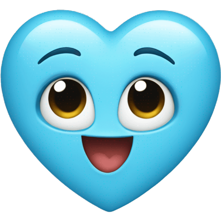 Baby Blue Heart Like the original Heart Apple Design emoji