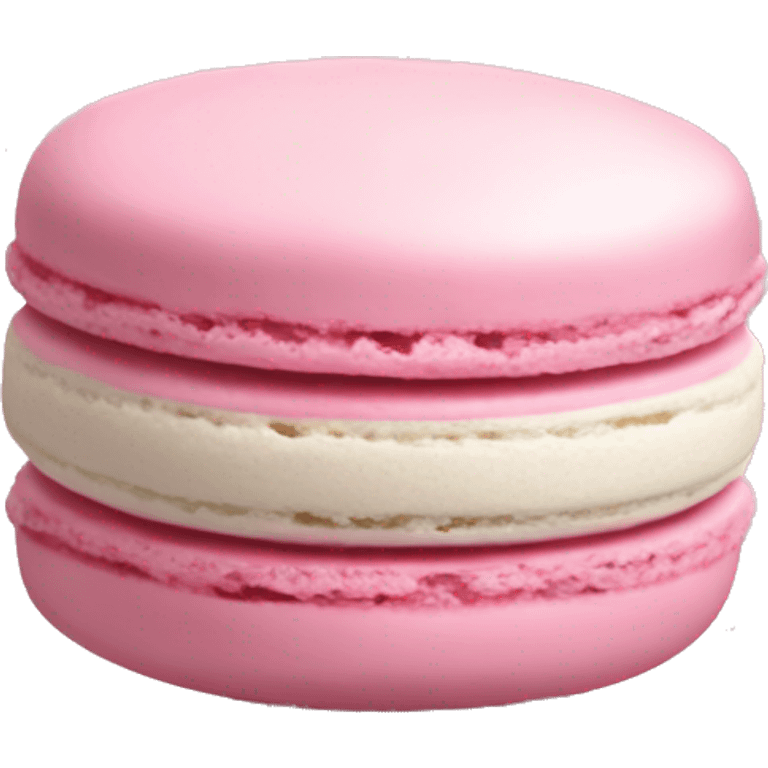 Realistic pastel pink macaroon emoji