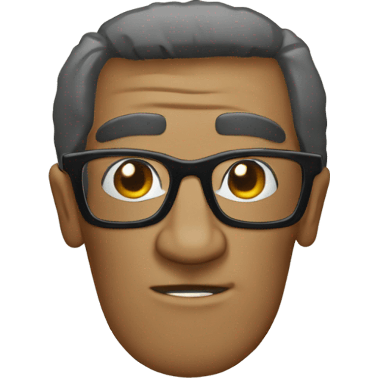 Easter island with nerd glasses emoji