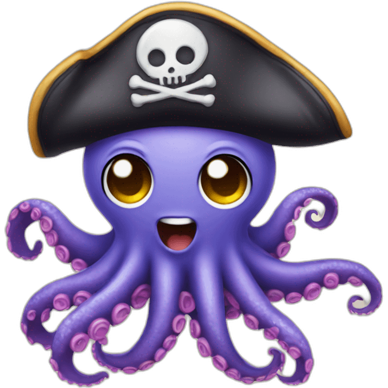 pirate cute octopus emoji