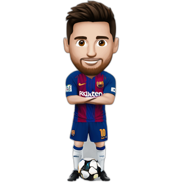 Messi with Ronaldo emoji