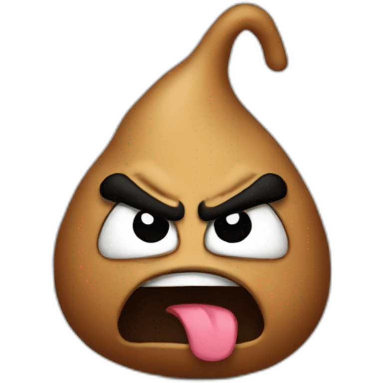 angry poop emoji