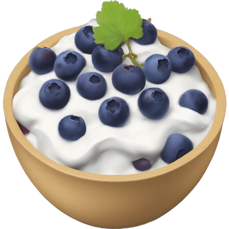 yoghurt bowl with grapes and blueberries emoji