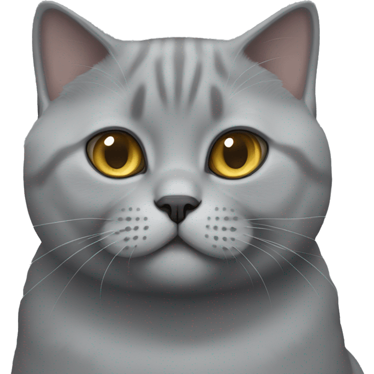 Grey british shorthair cat emoji