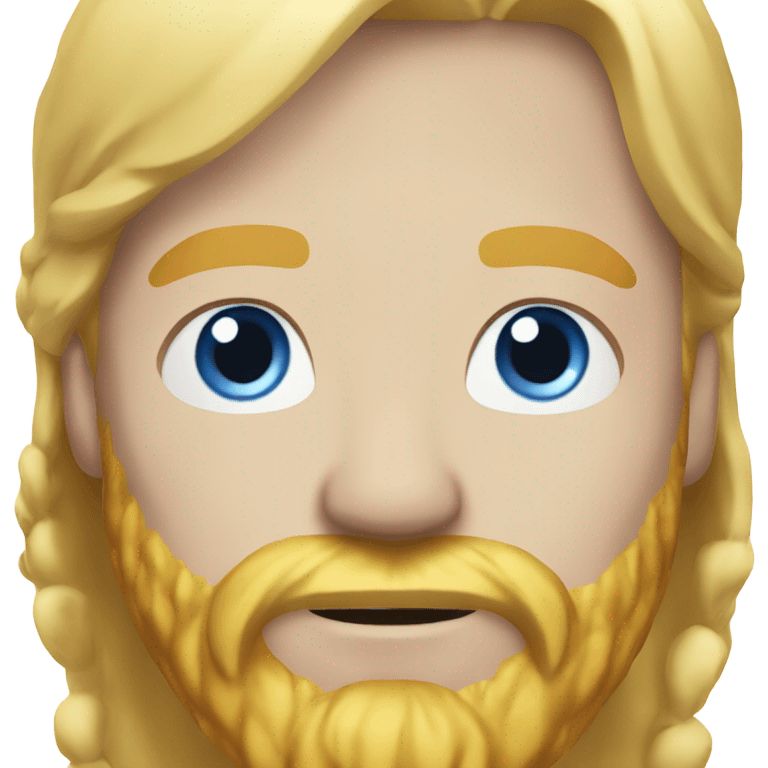 Red beard, white eyebrows, blonde hair, white eyebrows, blue eyes emoji