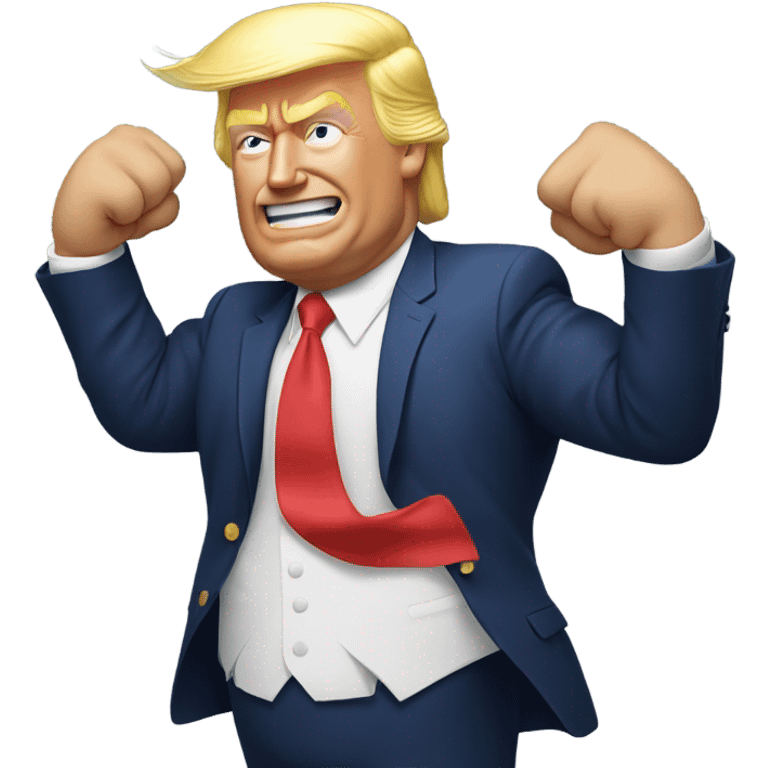 Donald Trump flexing his strength emoji