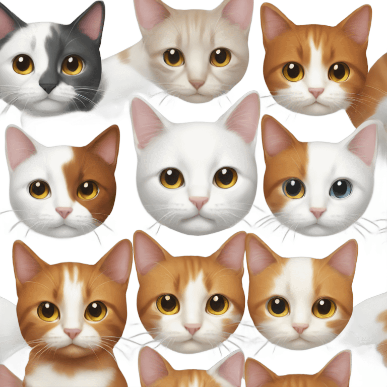 cat redhead and white emoji