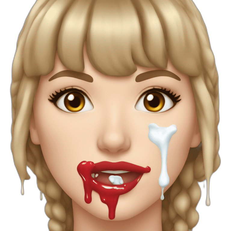 taylor-swift-selfie-milk-on-face-dripping emoji