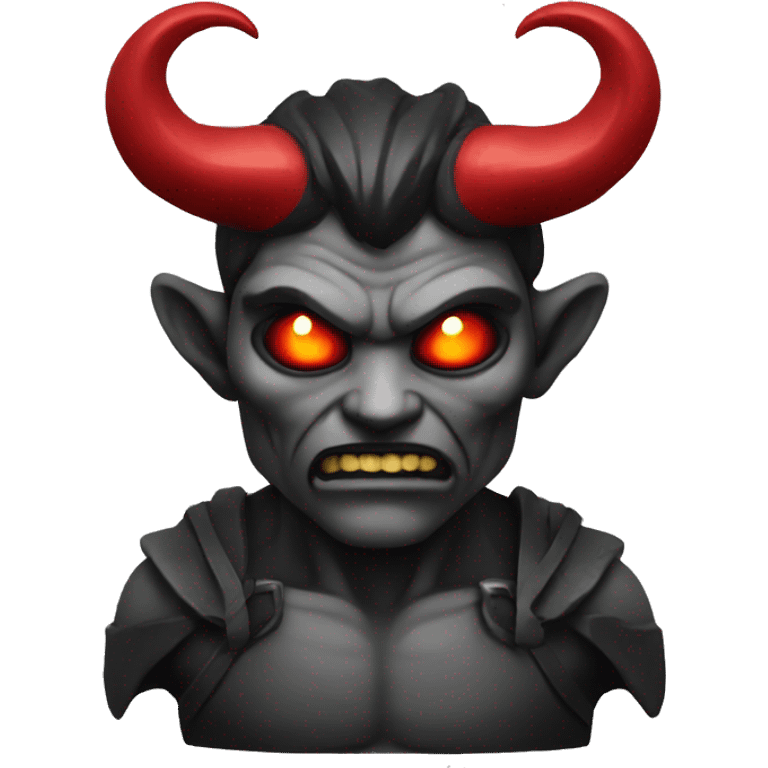 Demon color black/gray with red emoji