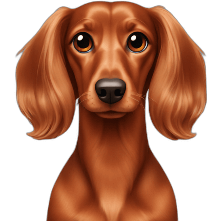 Longhair-red-dachshund emoji