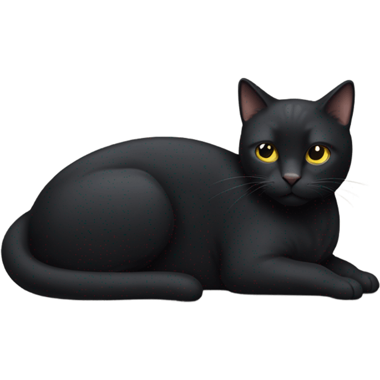  black cat curled up emoji