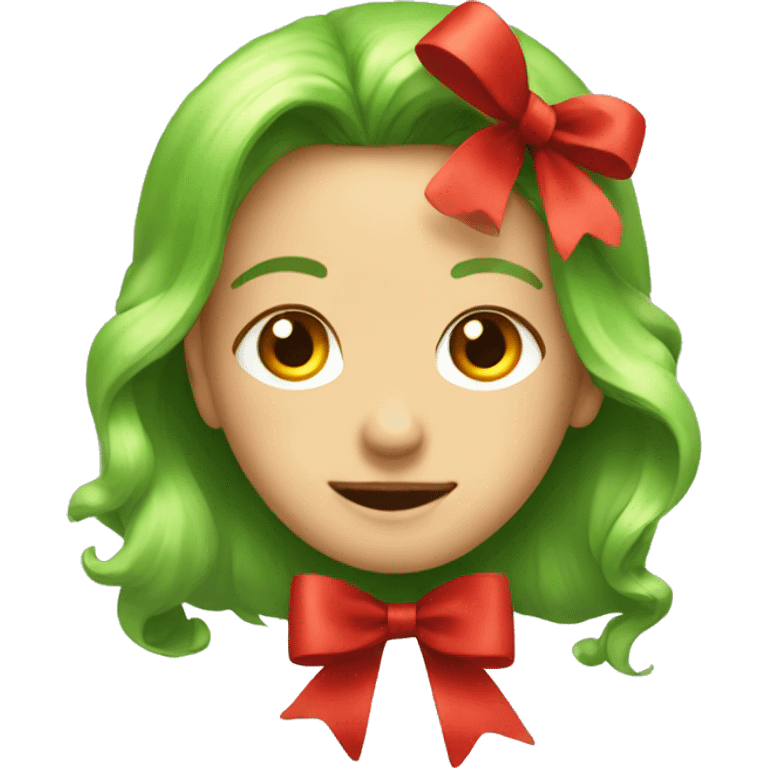 Red and gree Bow emoji